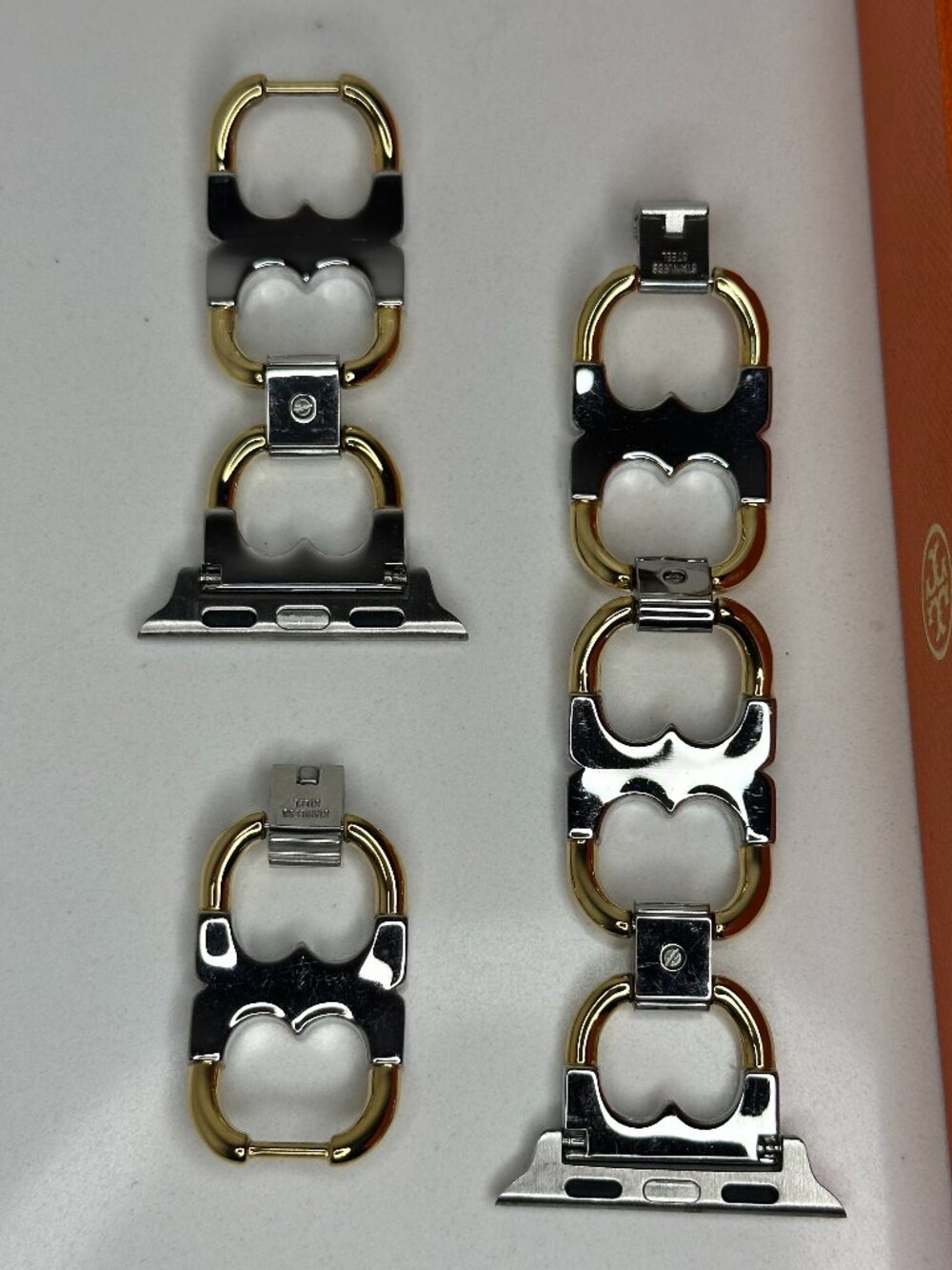 Tory Burch Gemini Link Apple Watch Band 38/40mm Two Tone TBS0014 - Picture 4 of 5